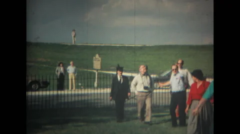 Tourists on road Stock Footage