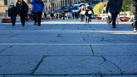 Tourists in Rome Stock Footage 83938381