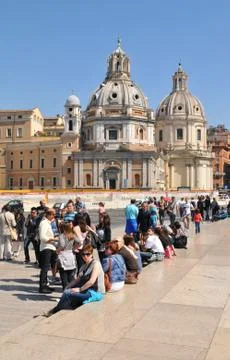 Tourists in Rome Stock Photos