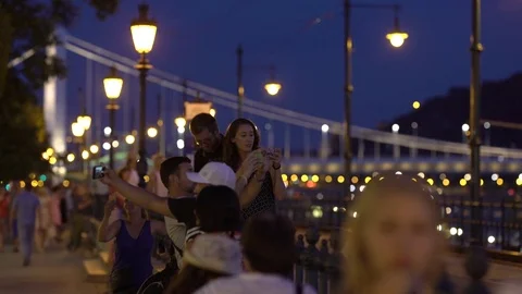 Tourists, selfie making Stock Footage 77148279