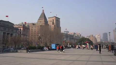 Tourists in Shanghai Stock Footage 229779409