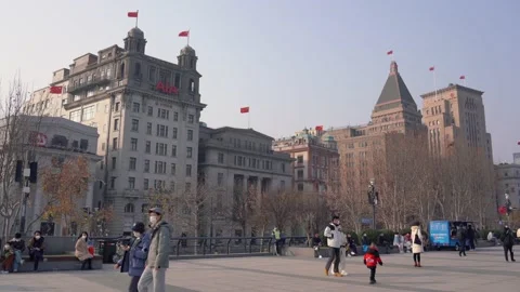 Tourists in Shanghai Stock Footage 229779432