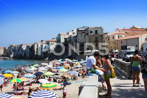 Tourists in Sicily Stock Photos