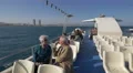 Tourists in a sightseeing cruise ship in Barcelona 4k or 4k+ Resolution
