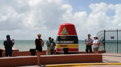 Tourists At South Marker Stock Footage 1070851