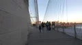 Tourists taking pictures on Brooklyn Bridge New York City 4k or 4k+ Resolution