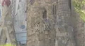 Tourists in the tower of Sagrada Familia, Barcelona 4k or 4k+ Resolution