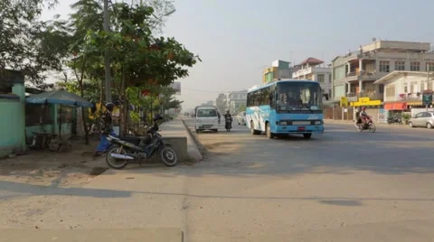 Tourists travelling in bus Stock Footage 48733666