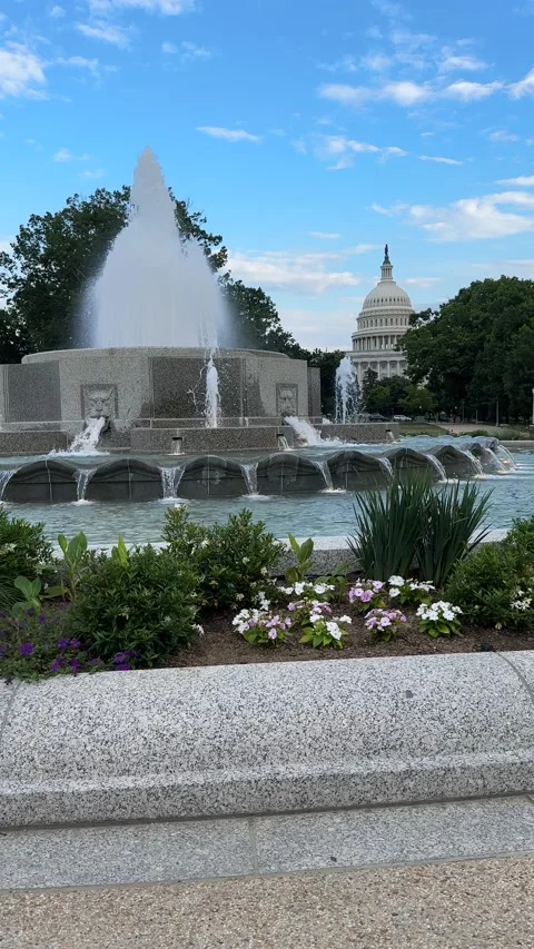 Tourists U.S. Capitol in Washington D.C. on Capitol Hill, National Mall Stockbeeldmateriaal 280348343