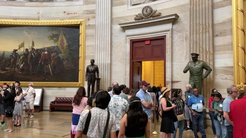 Tourists U.S. Capitol in Washington D.C. on Capitol Hill, National Mall 動画素材 280348458