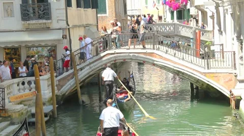 Tourists in Venice Stock Footage 8562206
