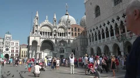 Tourists in Venice Stock Footage 12058997