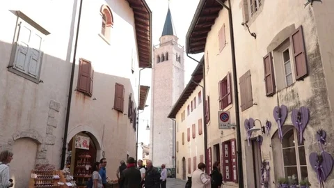 Tourists in Venzone Stock Footage 82968475