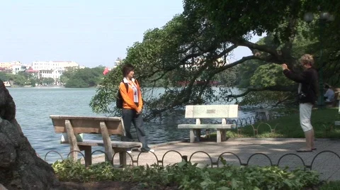 Tourists in Vietnam Stock Footage 286162