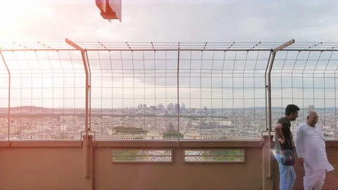 Tourists View from Eiffel Tower Paris France, Europe City Sky Architecture View Stock Footage 88355801