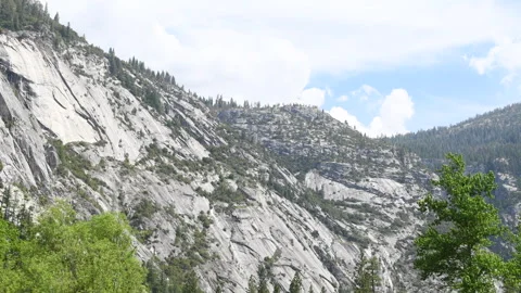 Tourists visit Mirror Lake below El Capitan Stock Footage 319513311