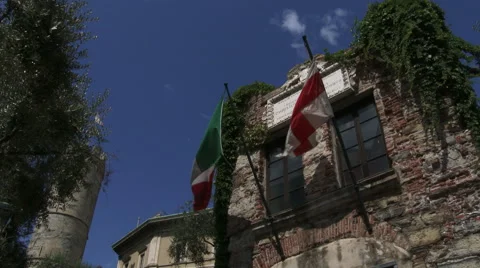 Tourists visit native home of Christopher Columbus in Genoa, Italy Stock Footage 53832059