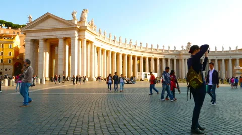 Tourists visit the Vatican Stock-Footage 53508585