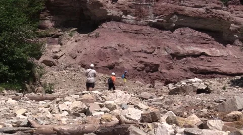 Tourists visiting the Canyon - Man taking Photo Souvenir with his Camera Video stock 64754643