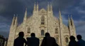 Tourists Visiting Photography Milan Duomo Square Cathedral Church Italy Milano HD Footage