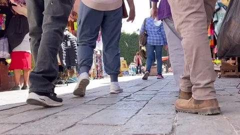 Tourists Walking 4K Stock Footage 233183079