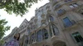 Tourists walking beside Casa Batllo in Barcelona 4k or 4k+ Resolution