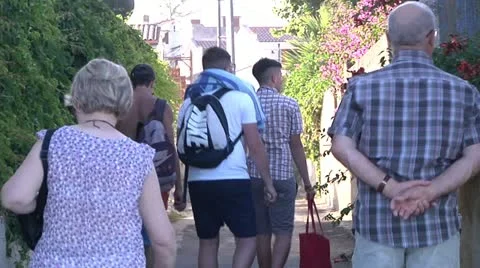 Tourists walking. Stock Footage 11525020