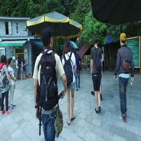 Tourists Walking Outside Stock Footage 69359545