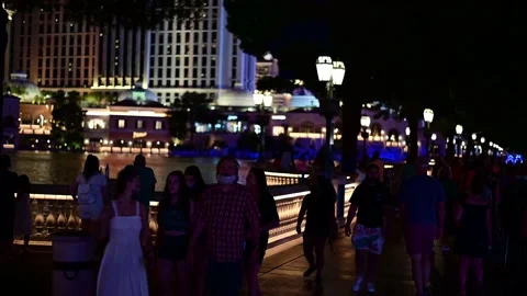 Tourists walking on the strip Stock-Footage 137139656