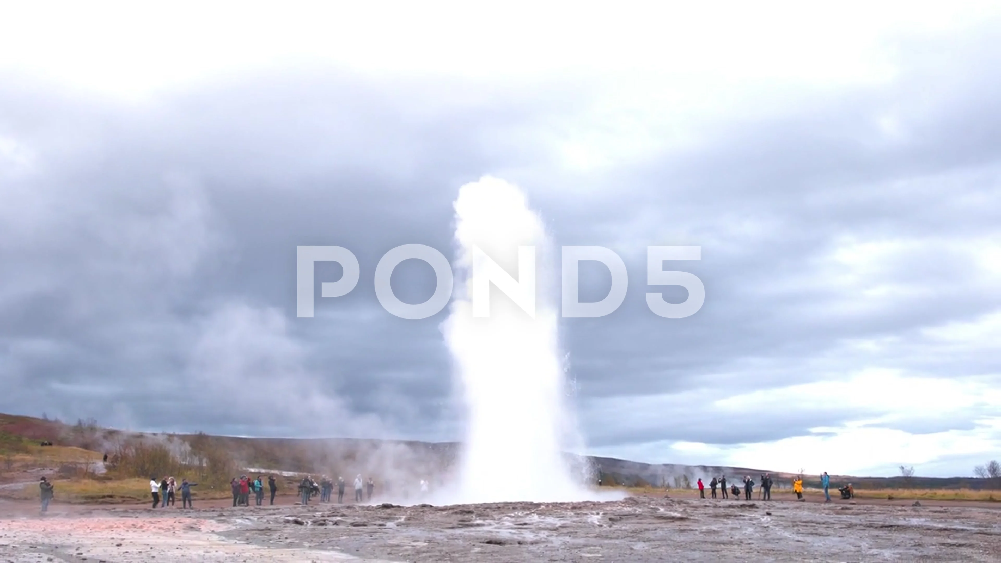 Geysers In Iceland Fantastic Koloryturysty Watch The Beauty Of Stock Photo  - Download Image Now - iStock