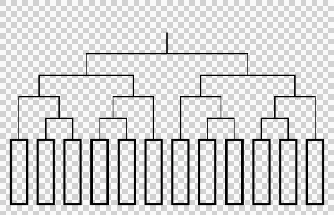 Tournament bracket for 12 teams Stock Illustration