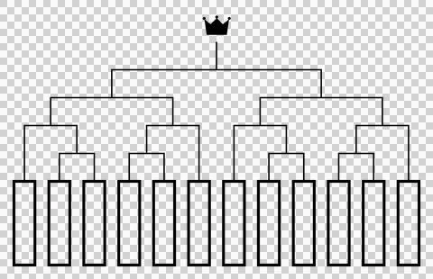 Tournament bracket for 12 teams Stock Illustration