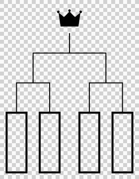 Tournament bracket for 4 teams Stock Illustration