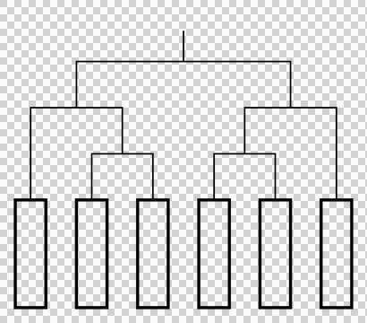 Tournament bracket for 6 teams Stock Illustration
