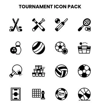Tournament DuoTone Vector Icons Pack Stock Illustration