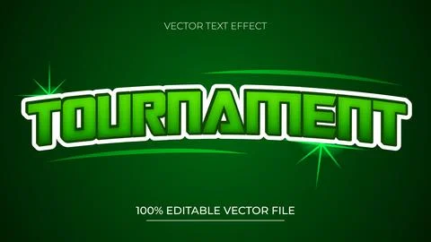 Tournament editable text effect suitable for gaming template イラスト素材