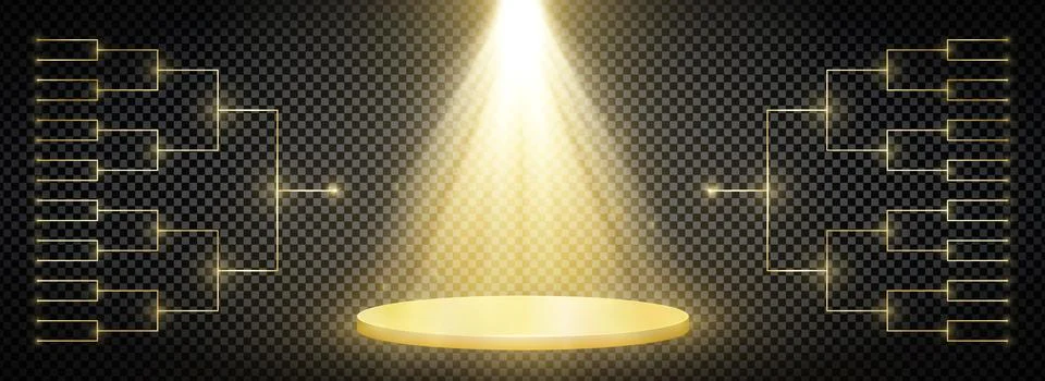 Tournament qualifying bracket concept for 32 teams isolated on transparent bg. Stock Illustration