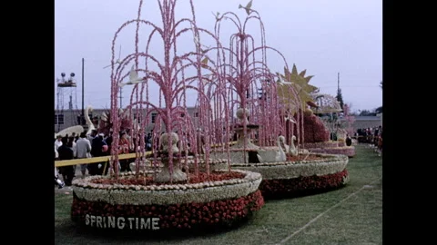 Tournament of Roses Floatfest 1960 - Springtime Stock-Footage 230940385