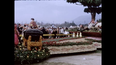 Tournament of Roses Floatfest 1960 - Wizard Stock-Footage 230940342