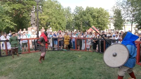 Tournament spears Rusich Video stock 110627588