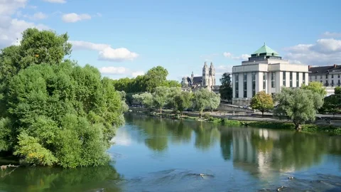 Tours is an old town in the centre-west of France. Stock Footage 94944037