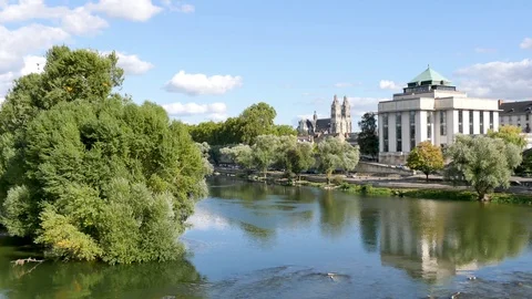 Tours is an old town in the centre-west of France. Stock-Footage 94952989