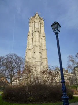 Tours St Jacques Paris Stock Photos