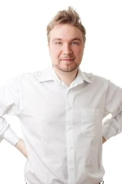 Tousled smiling man Stock Photos