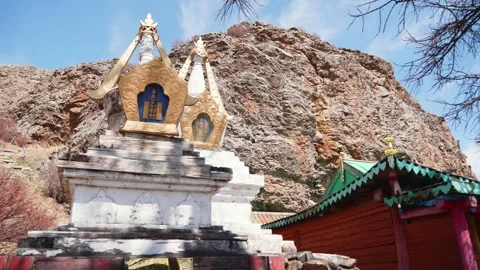 Tovkhon Monastery, Mongolia. Stock Footage 256284675