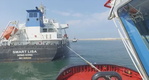 Tow ship Stock Footage 118778393