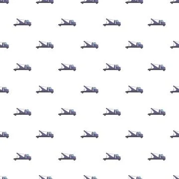 Tow truck pattern on white background for service Stock Illustration