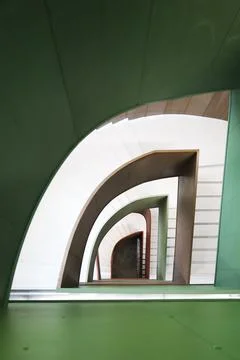 Tow view of staircase steps in modern building Stock Photos