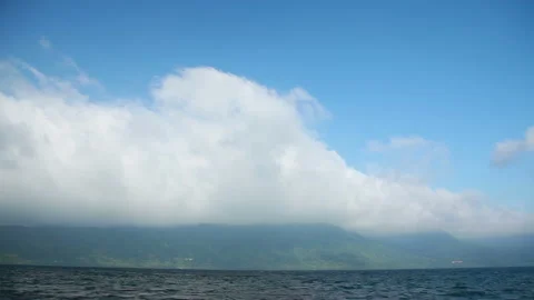 Towada Lake and Flowing Clouds Video stock 332027552