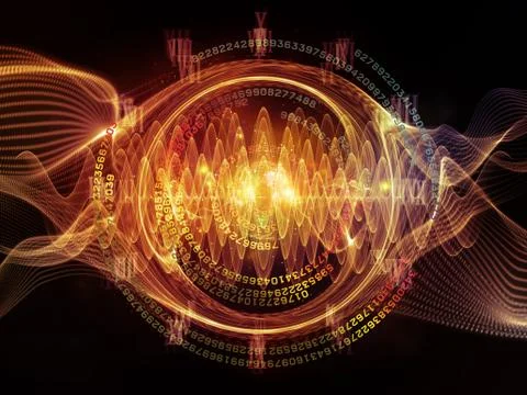 Toward Digital Central Wave Illustrazione stock
